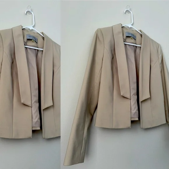 Cream Jacket Blouzer  NEW YORK Career Size 8 - Picture 3 of 7